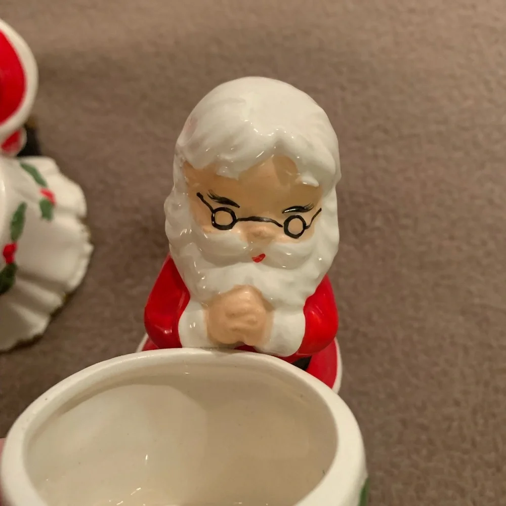 Vintage Josef Originals Santa Claus votive candle holders with price stickers - Picture 5 of 9